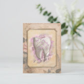 エレガントヴィンテージ古いファッションド歯科用贈物 ポストカード (スタンド正面)