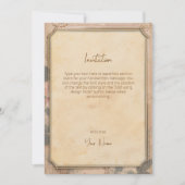 エレガントヴィンテージ古いファッションド歯科用贈物 招待状 (正面)