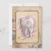 エレガントヴィンテージ古いファッションド歯科用贈物 招待状 (裏面)