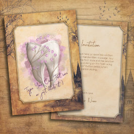 エレガントヴィンテージ古いファッションド歯科用贈物 招待状