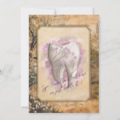 エレガントヴィンテージ古いファッションド歯科用贈物 招待状 (裏面)