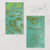 エレガントヴィンテージ名刺の縦書きが渦巻き 名刺 (正面/裏面)