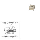 エレガントヴィンテージ図書名前をカスタムする ラバースタンプ (押印)