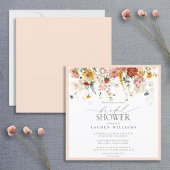 エレガントヴィンテージ国フローラブライダルシャワー 招待状
