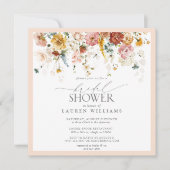 エレガントヴィンテージ国フローラブライダルシャワー 招待状 (正面)