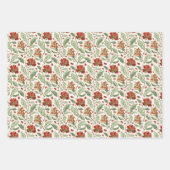 エレガントヴィンテージ園の花と蝶セット ラッピングペーパーシート (正面)