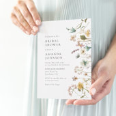 エレガントヴィンテージ圧縮フローラブライダルシャワー 招待状