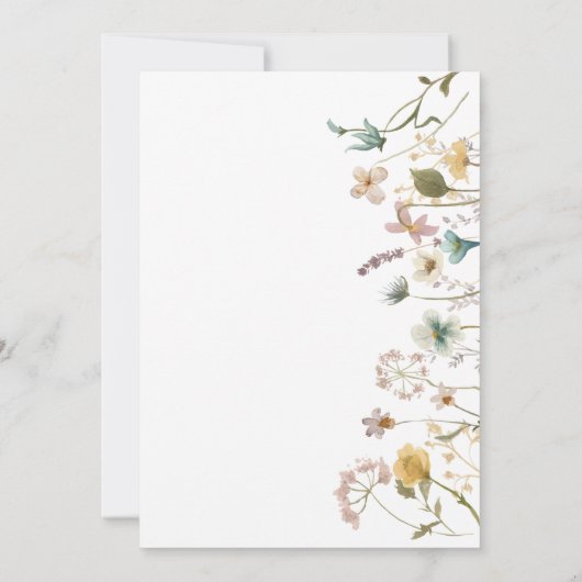 エレガントヴィンテージ圧縮フローラブライダルシャワー 招待状 (裏面)