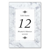 エレガントヴィンテージ大理石結婚のテーブル番号 テーブルナンバー (裏面)