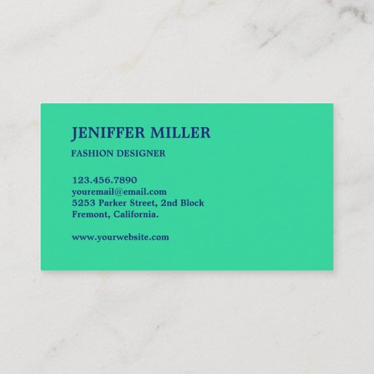 エレガントヴィンテージ孔雀絵                    名刺 (裏面)