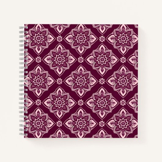 エレガントヴィンテージ幾何模様 ノートブック (正面)