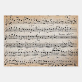 エレガントヴィンテージ手書きシート音楽ノートKraft ラッピングペーパーシート (正面2)