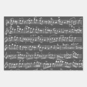 エレガントヴィンテージ手書きシート音楽ノートKraft ラッピングペーパーシート (正面3)