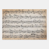 エレガントヴィンテージ手書きシート音楽ノートKraft ラッピングペーパーシート (正面2)