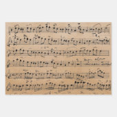エレガントヴィンテージ手書きシート音楽ノートKraft ラッピングペーパーシート (正面)