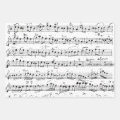 エレガントヴィンテージ手書きシート音楽ノートKraft ラッピングペーパーシート (正面3)