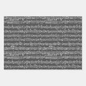 エレガントヴィンテージ手書きシート音楽ノートKraft ラッピングペーパーシート (正面3)