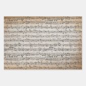 エレガントヴィンテージ手書きシート音楽ノートKraft ラッピングペーパーシート (正面2)