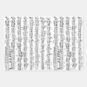 エレガントヴィンテージ手書きノートシート音楽 ラッピングペーパーシート (正面3)