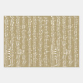 エレガントヴィンテージ手書きノートシート音楽 ラッピングペーパーシート (正面2)