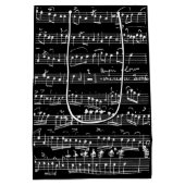 エレガントヴィンテージ手書き楽譜 ミディアムペーパーバッグ (裏面)