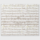 エレガントヴィンテージ手書き楽譜 ラッピングペーパー (フラット)