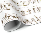 エレガントヴィンテージ手書き楽譜 ラッピングペーパー (ロールコーナー)