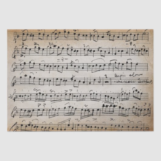 エレガントヴィンテージ手書き楽譜 薄葉紙 (正面)