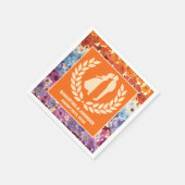 エレガントヴィンテージ押しグラデーション花結婚の スタンダードカクテルナプキン (角)