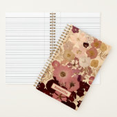 エレガントヴィンテージ押し花の仕グラデーション事 ノートブック (内側)