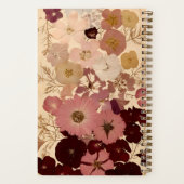 エレガントヴィンテージ押し花の仕グラデーション事 ノートブック (裏面)