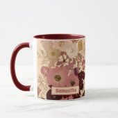 エレガントヴィンテージ押し花グラデーション マグカップ (左)