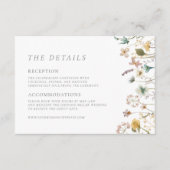 エレガントヴィンテージ押し花結婚詳細 エンクロージャーカード (正面)