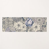 エレガントヴィンテージ抽象芸術フローラの背景 | ヨガマット (正面(横))