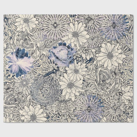 エレガントヴィンテージ抽象芸術フローラの背景 | ラッピングペーパー (フラット)