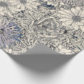 エレガントヴィンテージ抽象芸術フローラの背景 | ラッピングペーパー (角)