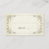 エレガントヴィンテージ擦り切れたアンティークルック プレイスカード (正面)