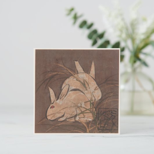 エレガントヴィンテージ日本のウサギいつでもカード カード (スタンド正面)