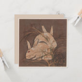 エレガントヴィンテージ日本のウサギいつでもカード カード (正面/裏面インサイチュ)