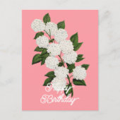 エレガントヴィンテージ日本のSnowballハッピーバースデー ポストカード (正面)