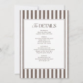 エレガントヴィンテージ旧金バチェロレッテ週末 招待状 (裏面)