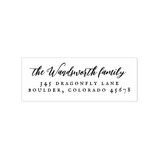 エレガントヴィンテージ書素朴差出人住所 ラバースタンプ (インプリント)