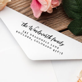 エレガントヴィンテージ書素朴差出人住所 ラバースタンプ