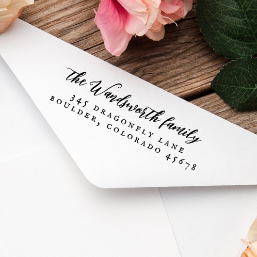 エレガントヴィンテージ書素朴差出人住所 ラバースタンプ