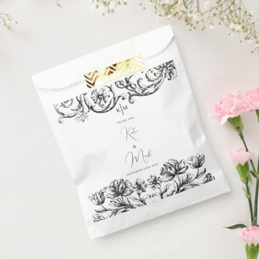 エレガントヴィンテージ書結婚文字 フェイバーバッグ (封をした状態)