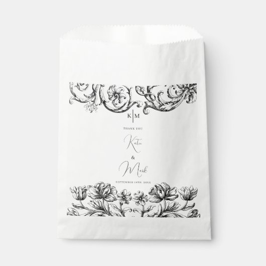 エレガントヴィンテージ書結婚文字 フェイバーバッグ (正面)