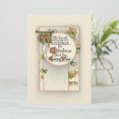 エレガントヴィンテージ最高ののクリスマスの願い シーズンカード (スタンド正面)