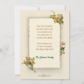 エレガントヴィンテージ最高ののクリスマスの願い シーズンカード (裏面)