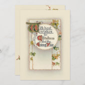 エレガントヴィンテージ最高ののクリスマスの願い シーズンカード (正面/裏面)