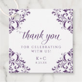 エレガントヴィンテージ梅パープル結婚ズ フェイバータグ (正面)